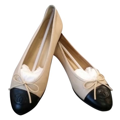 two tone flats chanel|Chanel ballet flats price.